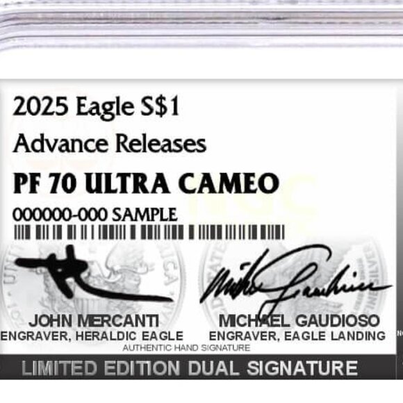 Only 100 Worldwide 2025-W $1 Proof Silver Eagle NGC PF70 UCAM Advance Releases - Picture 2 of 6